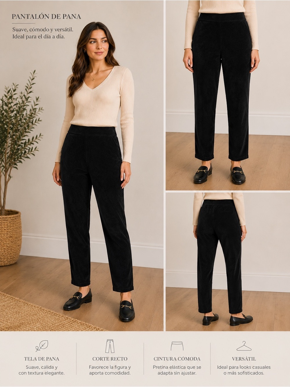 Gloria Vanderbilt pull on Black Skinny Corduroy Pants